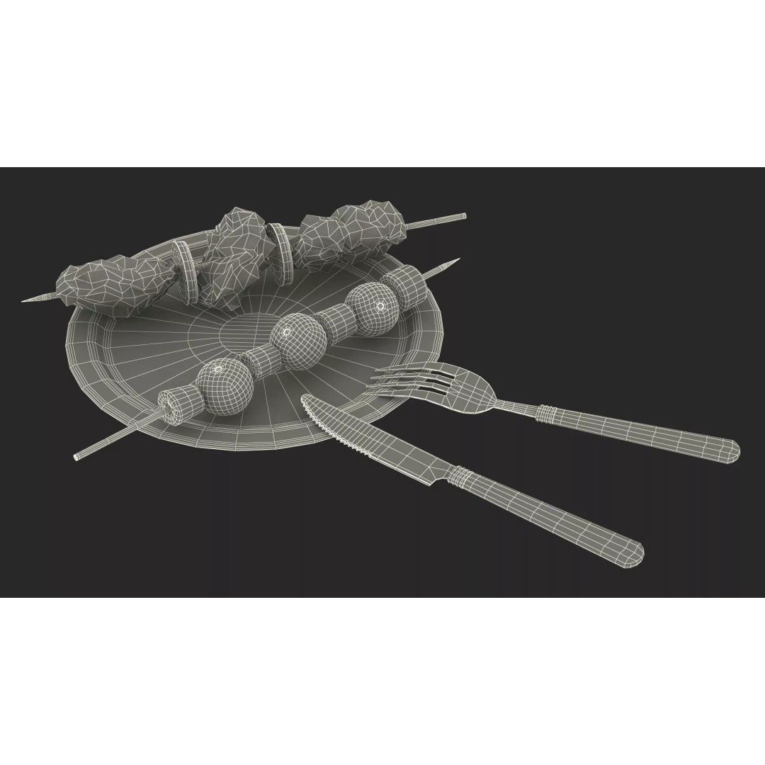 Multi-Level Outdoor Cooking Table 3D Model – PBR BBQ Station, FBX - View 31