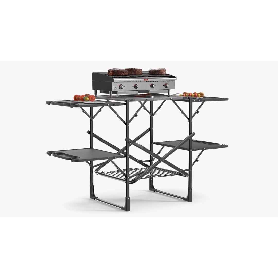 Multi-Level Outdoor Cooking Table 3D Model – PBR BBQ Station, FBX - View 8