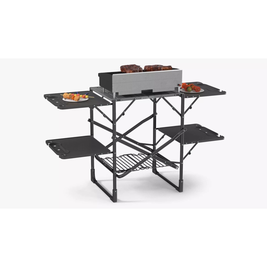 Multi-Level Outdoor Cooking Table 3D Model – PBR BBQ Station, FBX - View 9