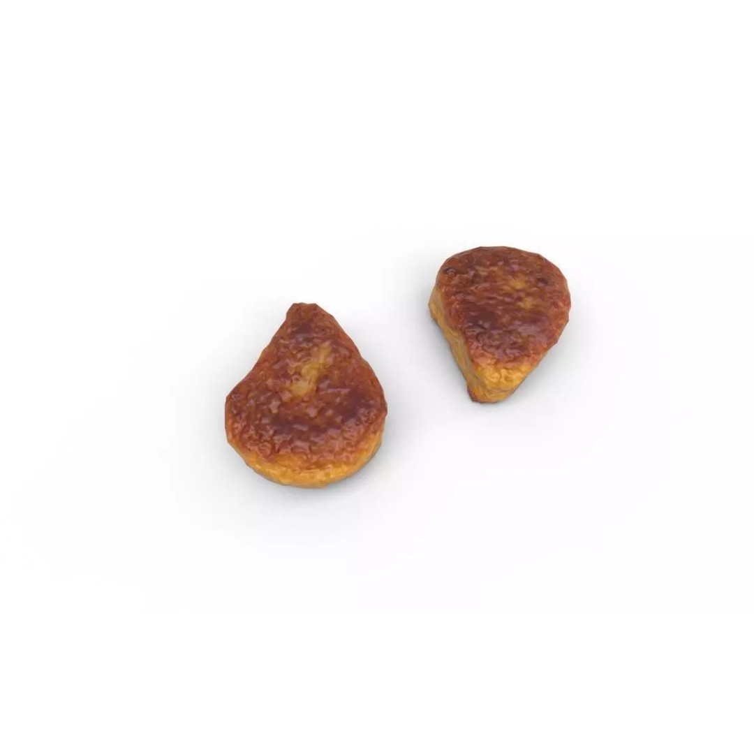 Chicken Nugget 3D Model – Low Poly Game Asset, FBX, PBR Textures - View 5