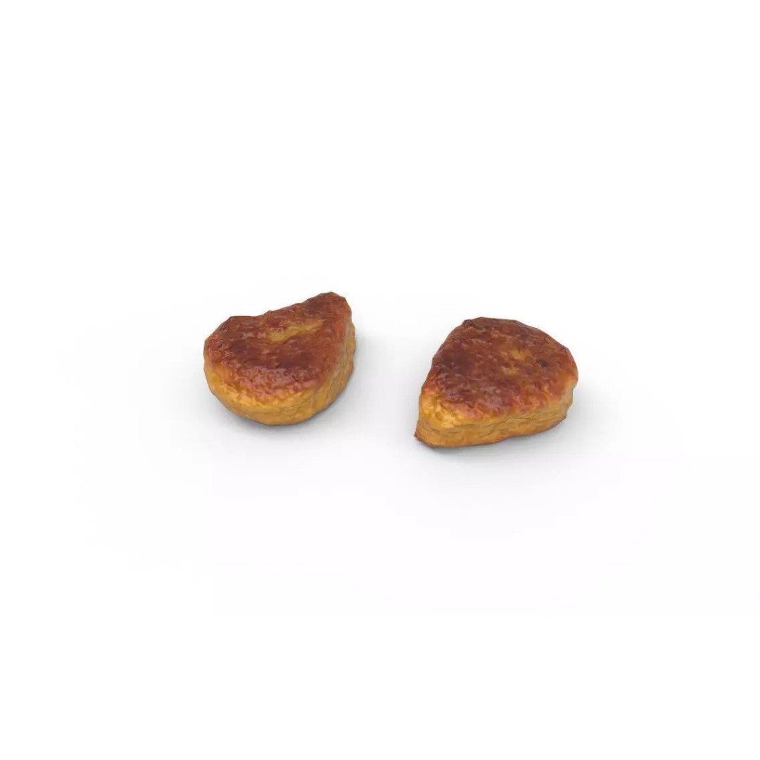Chicken Nugget 3D Model – Low Poly Game Asset, FBX, PBR Textures - View 6