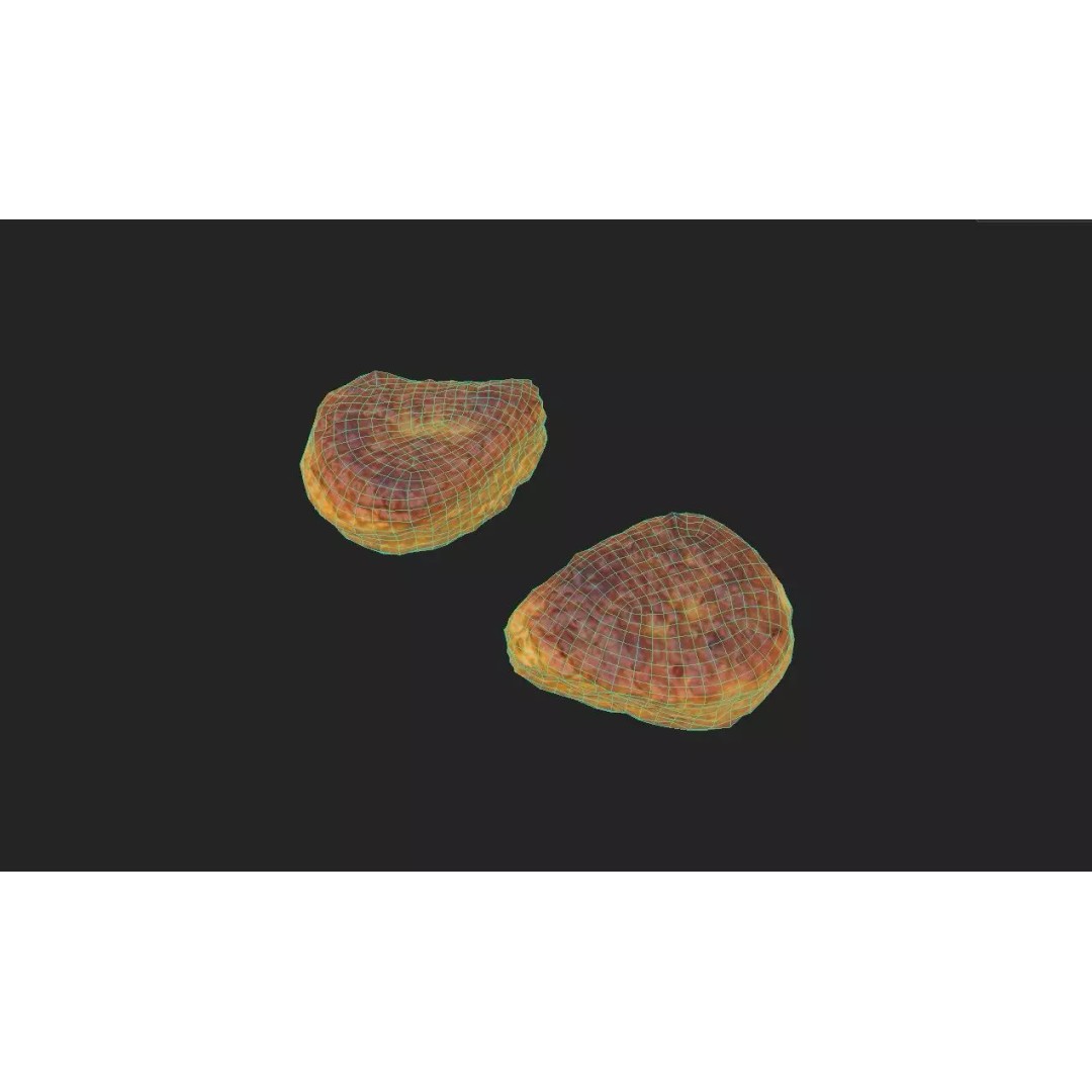 Chicken Nugget 3D Model – Low Poly Game Asset, FBX, PBR Textures - View 8
