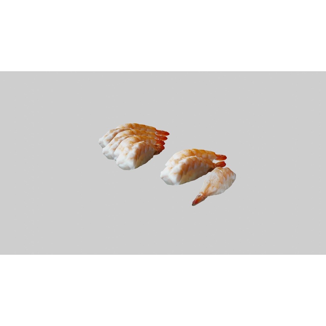 Sushi Delight 3D Model – Low Poly PBR Shrimp Nigiri, FBX - View 15