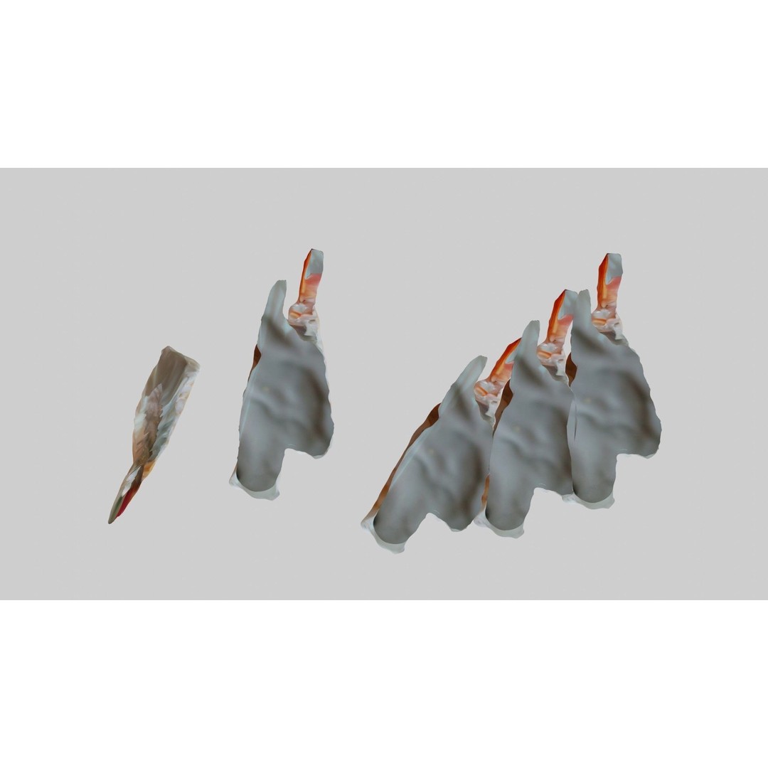 Sushi Delight 3D Model – Low Poly PBR Shrimp Nigiri, FBX - View 27