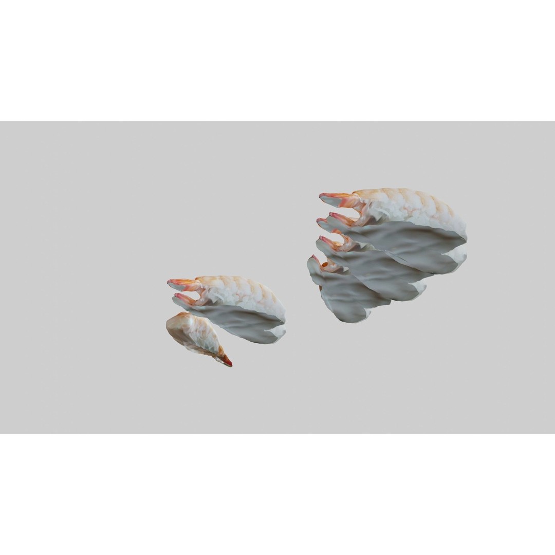 Sushi Delight 3D Model – Low Poly PBR Shrimp Nigiri, FBX - View 28