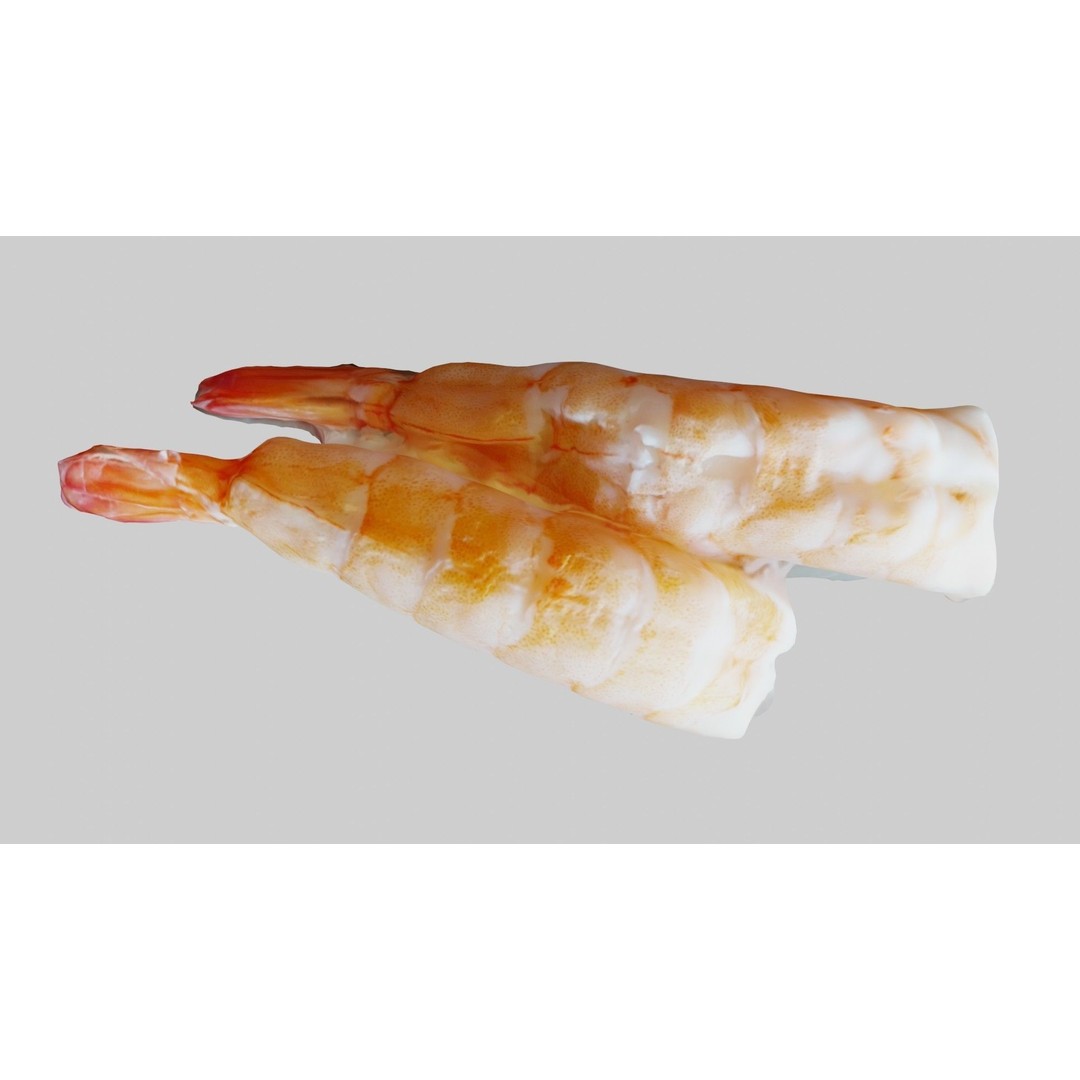 Sushi Delight 3D Model – Low Poly PBR Shrimp Nigiri, FBX - View 3