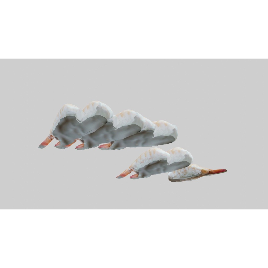 Sushi Delight 3D Model – Low Poly PBR Shrimp Nigiri, FBX - View 30