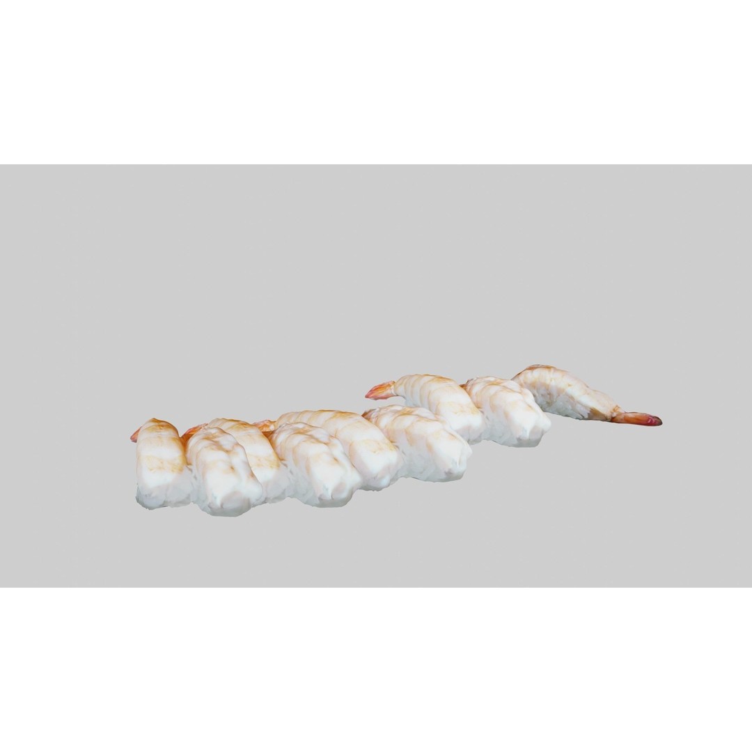 Sushi Delight 3D Model – Low Poly PBR Shrimp Nigiri, FBX - View 31