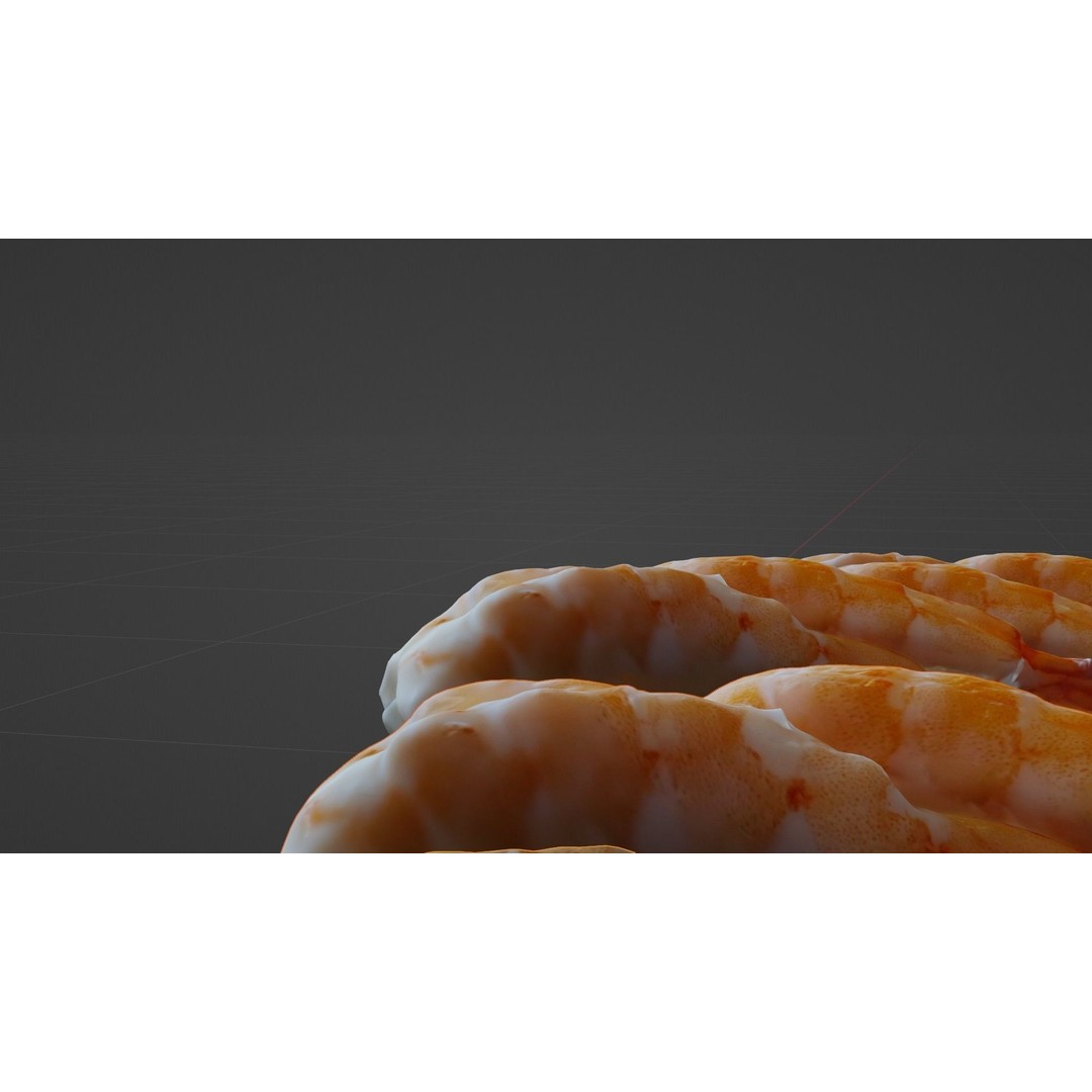 Sushi Delight 3D Model – Low Poly PBR Shrimp Nigiri, FBX - View 57