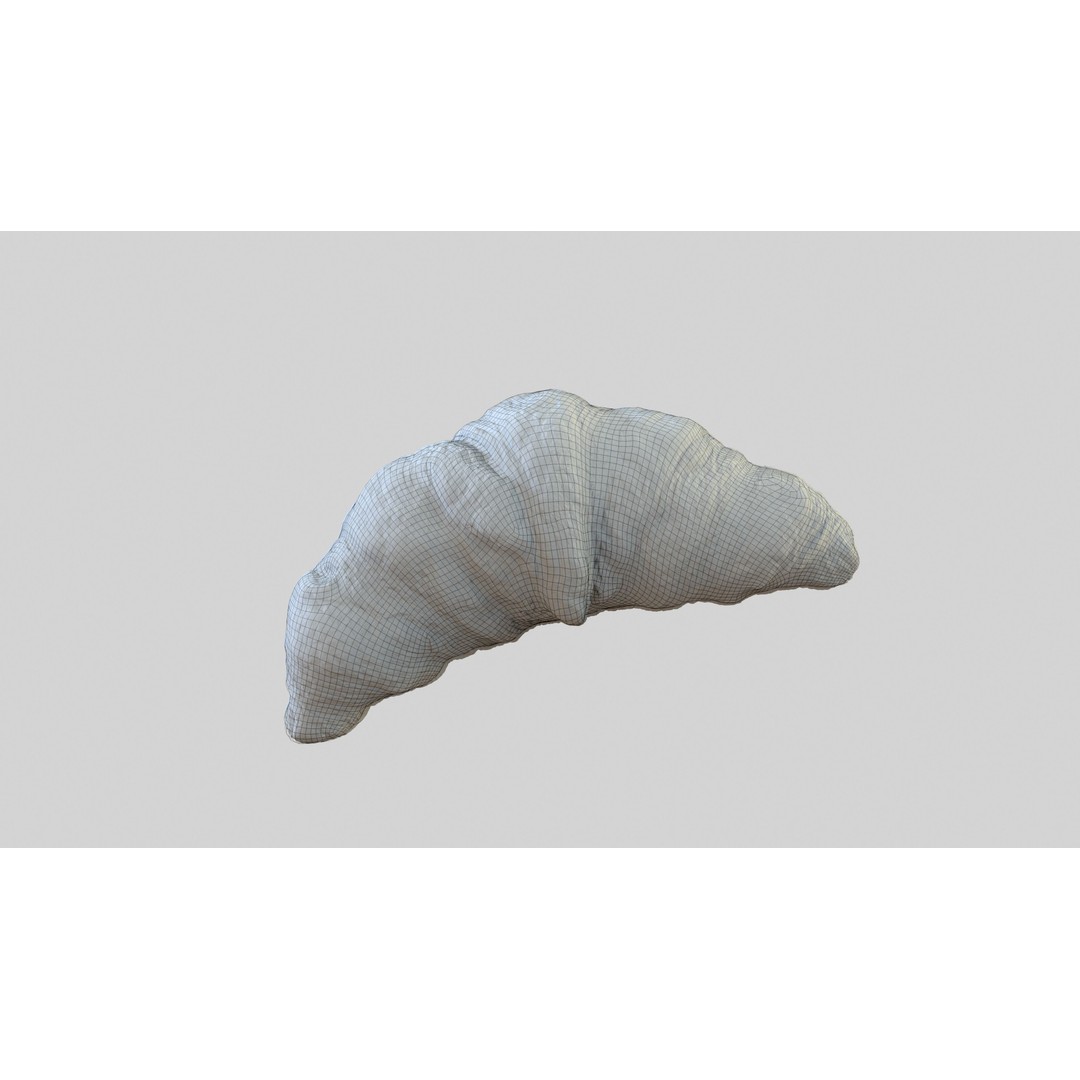 Croissant 3D Model – Low Poly Photoscan Asset, FBX & OBJ - View 11