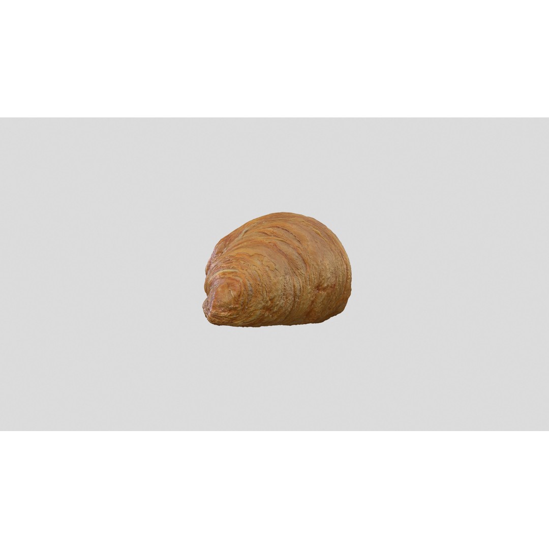 Croissant 3D Model – Low Poly Photoscan Asset, FBX & OBJ - View 7