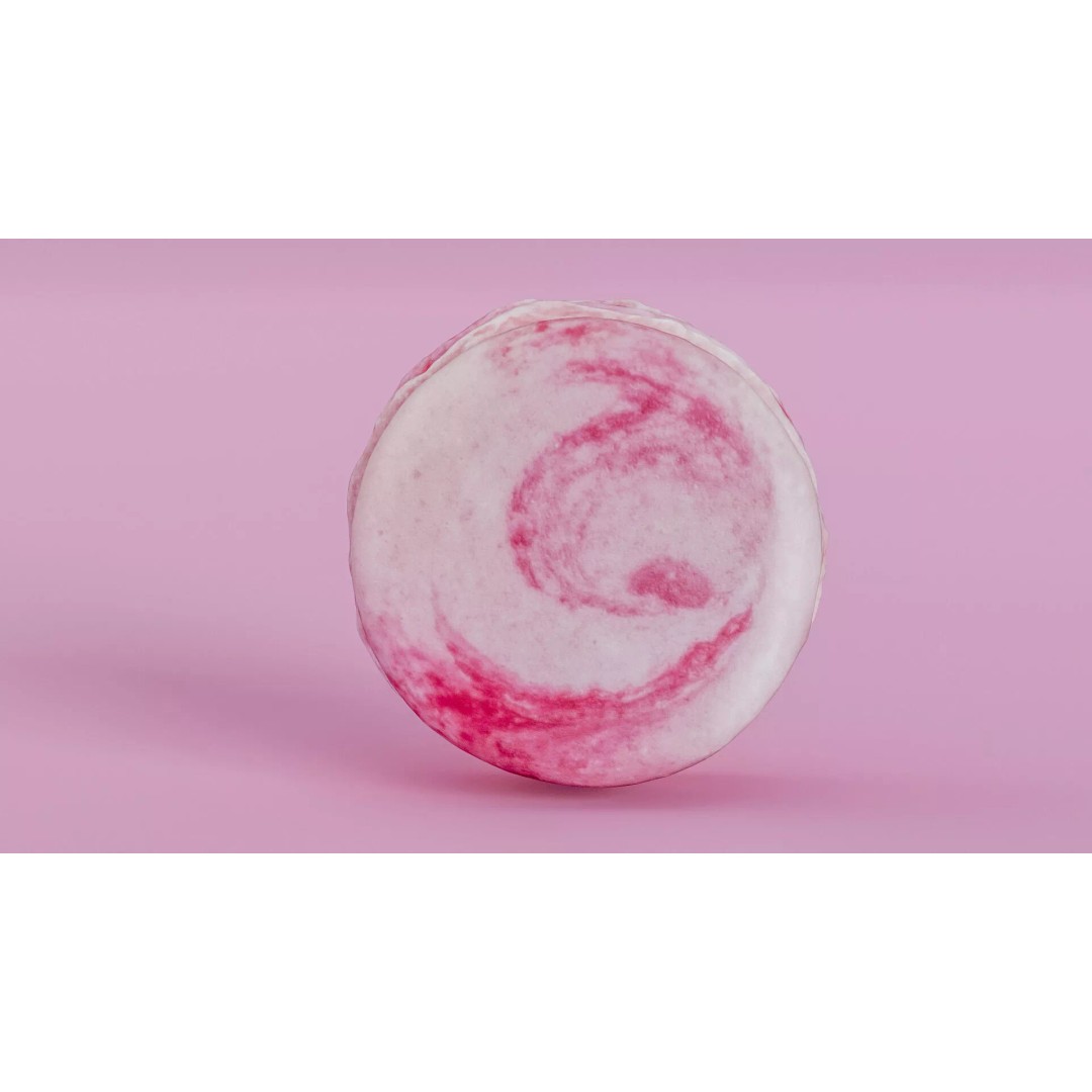 Pink Macaron 3D Model – Low Poly Photogrammetry PBR Asset, FBX - View 12