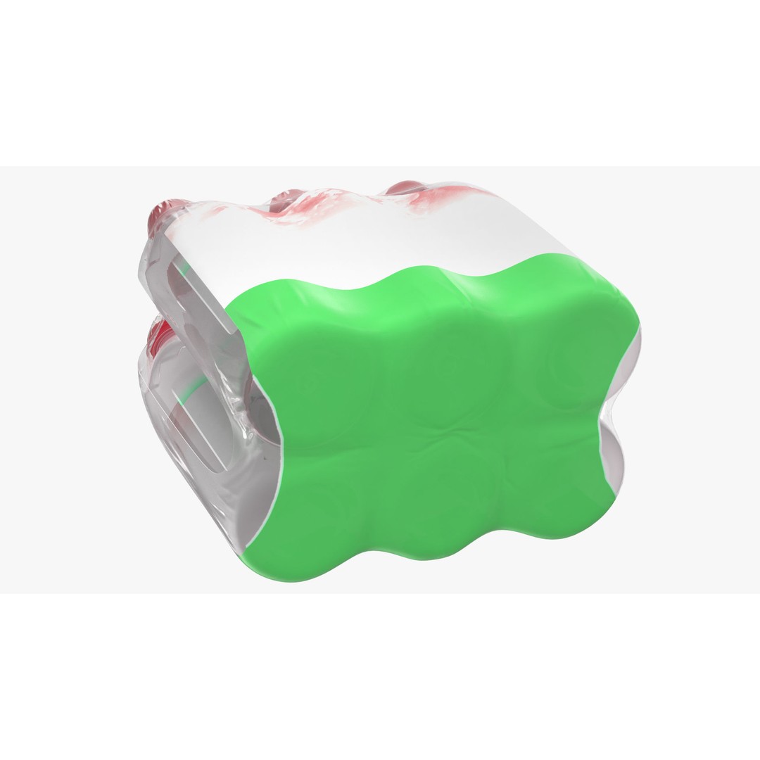 Mineral Water 1L Bottle Pack 3D Model – High Quality Polygonal Asset, FBX - View 16