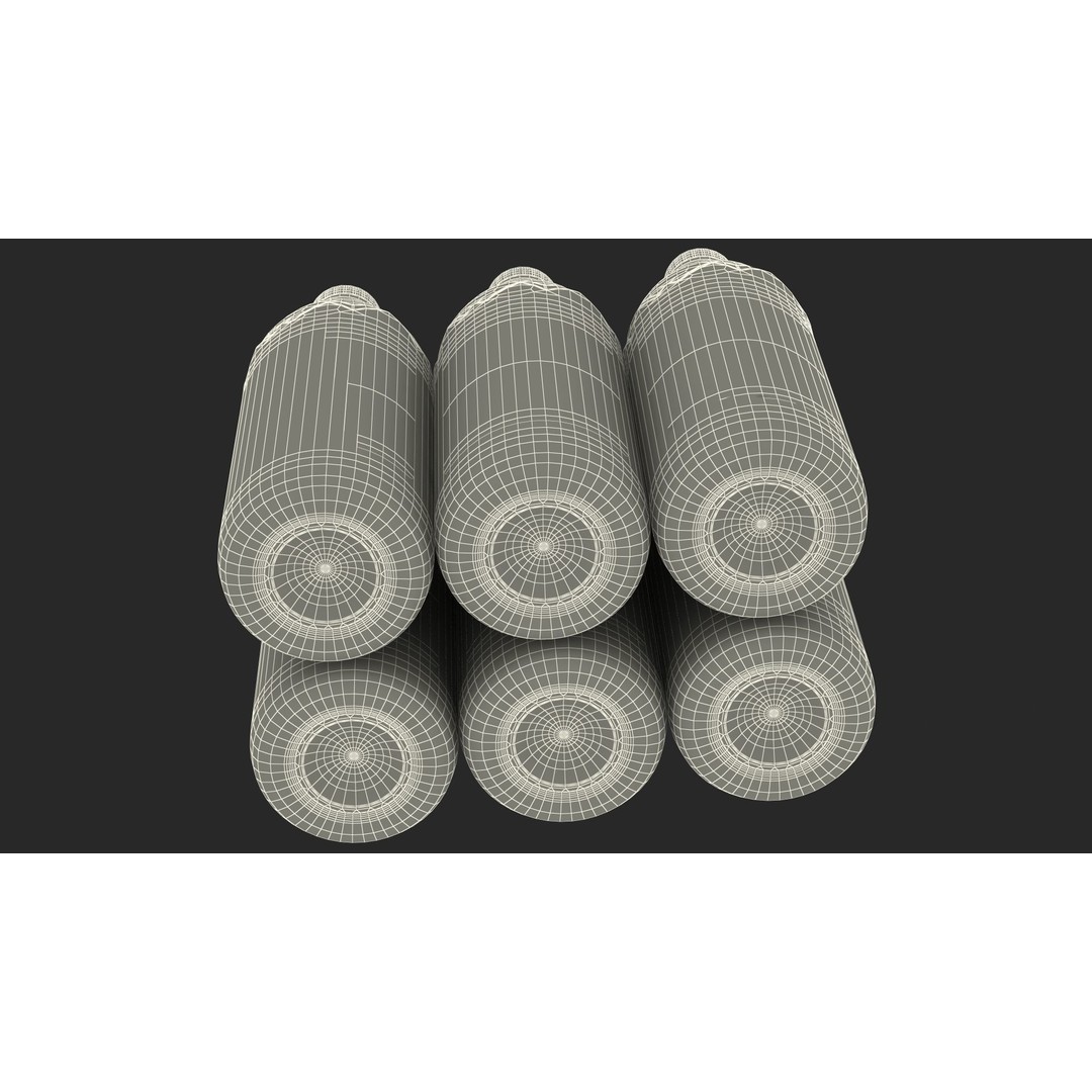 Mineral Water 1L Bottle Pack 3D Model – High Quality Polygonal Asset, FBX - View 31