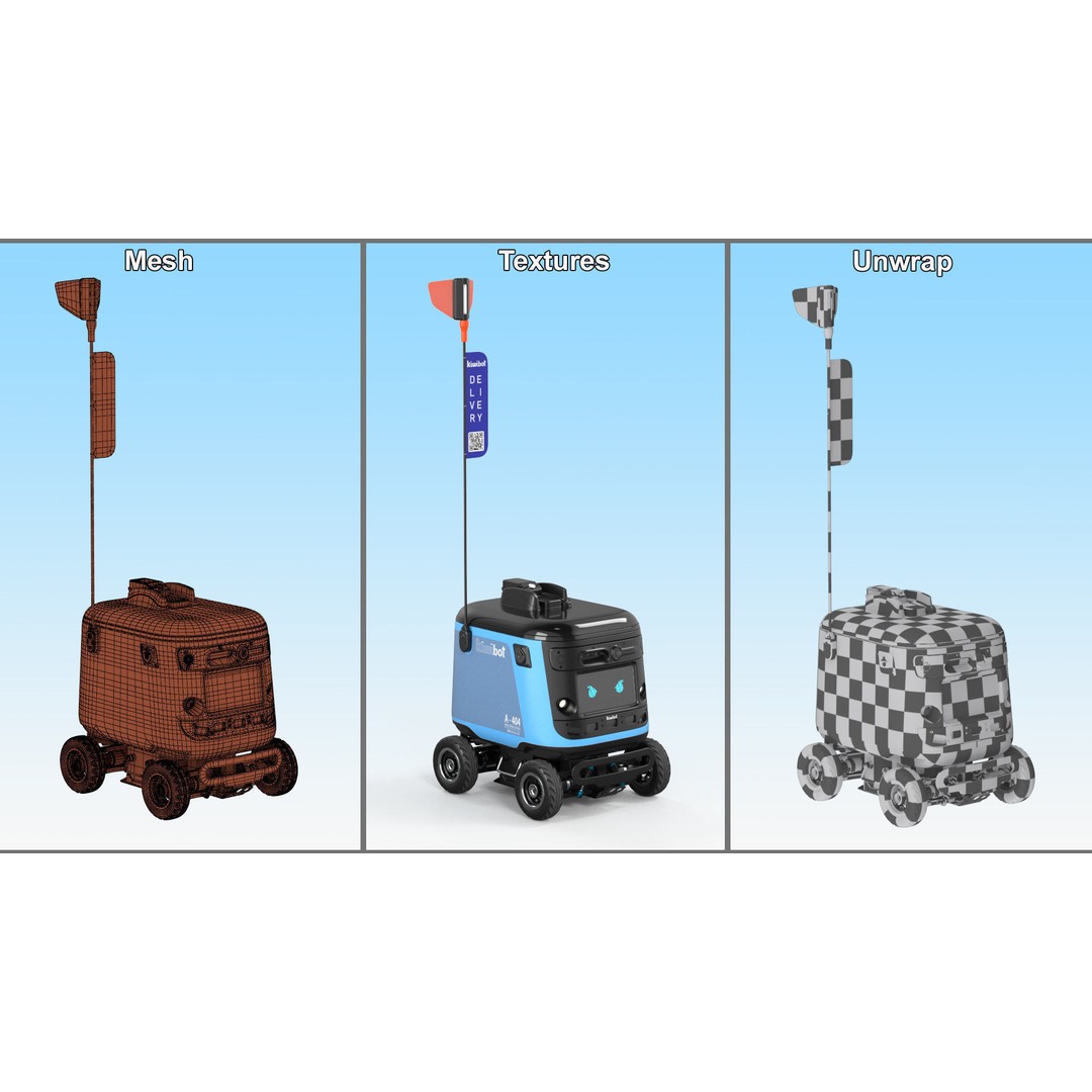 Kiwibot A-404 Delivery Robot 3D Model – High-Quality PBR Asset, FBX - View 23