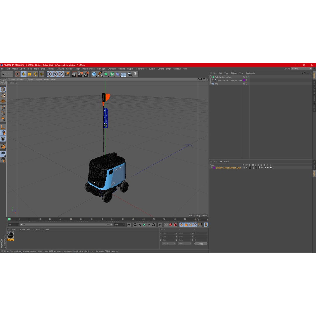 Kiwibot A-404 Delivery Robot 3D Model – High-Quality PBR Asset, FBX - View 28