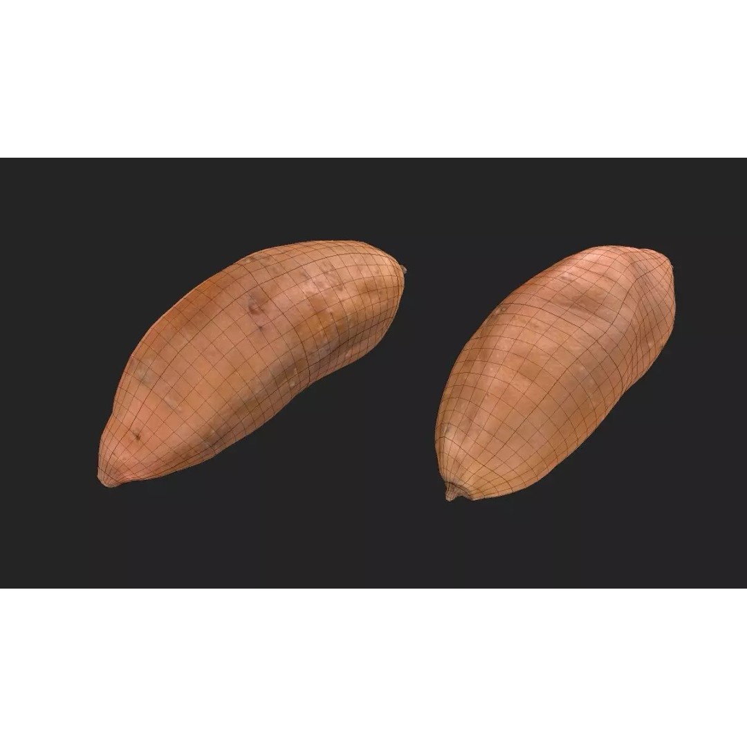 Potato 3D Model – Low Poly Game Asset, FBX, PBR Textures