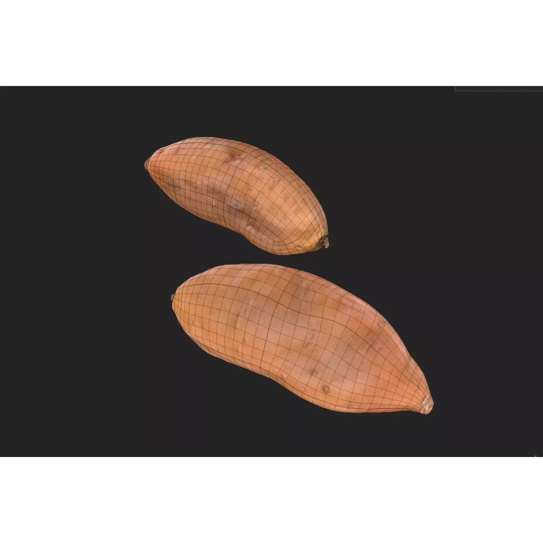 Potato 3D Model – Low Poly Game Asset, FBX, PBR Textures - View 3