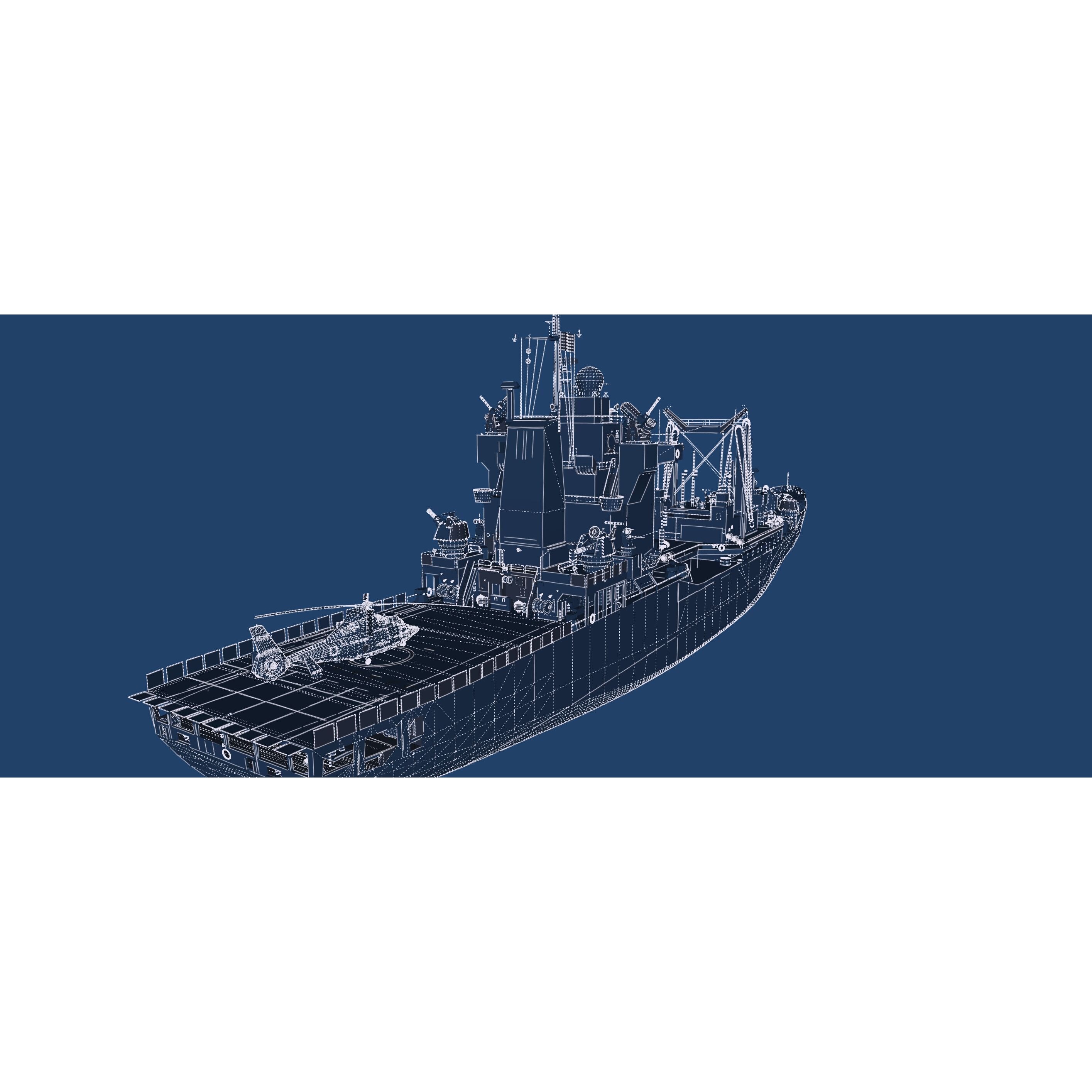 Support Boat - Game-Ready 3D Model