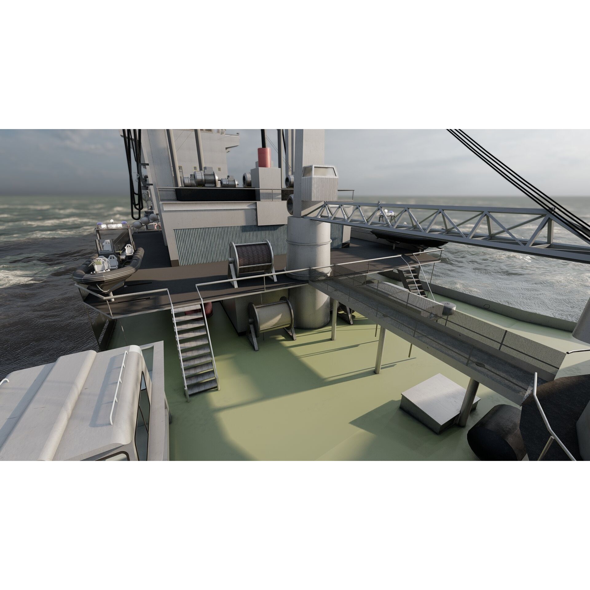 Support Boat - Game-Ready 3D Model - View 20