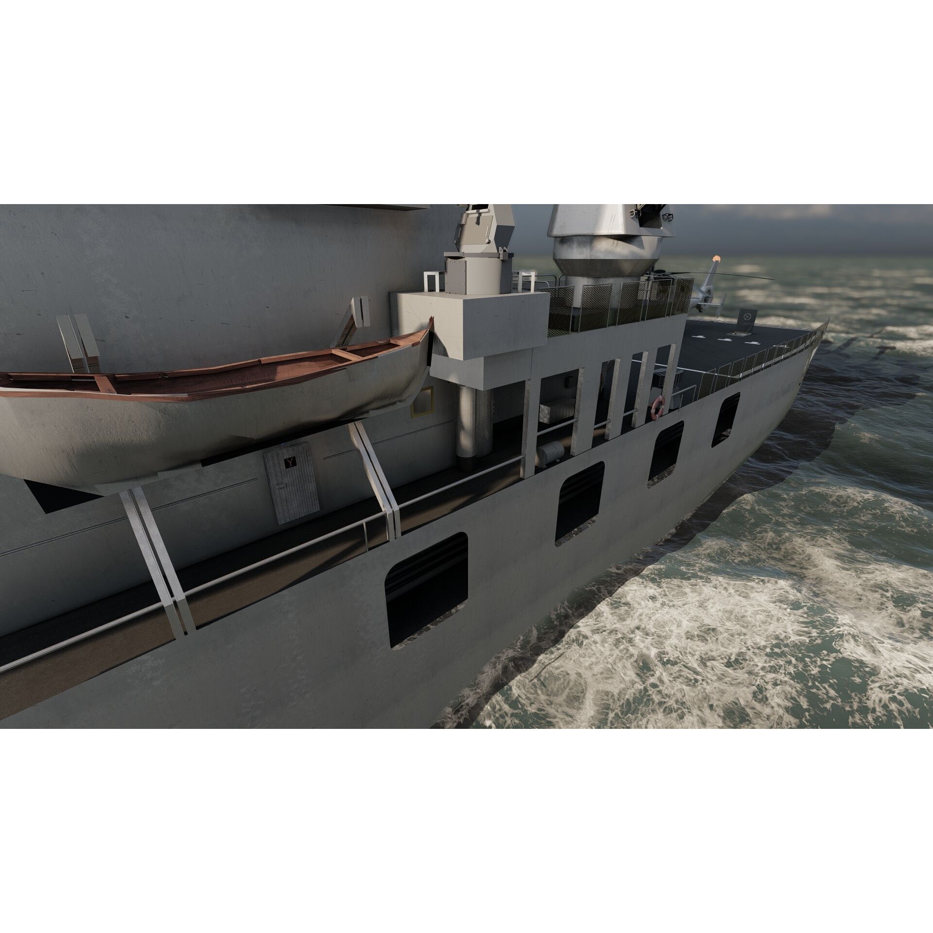 Support Boat - Game-Ready 3D Model - View 23