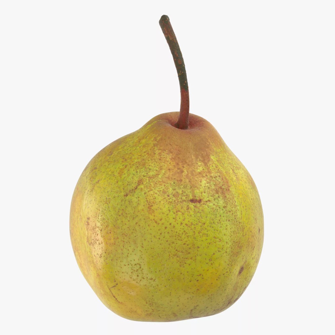 Pear 3D Model – Photorealistic Fruit Asset, OBJ, FBX, V-Ray - View 10
