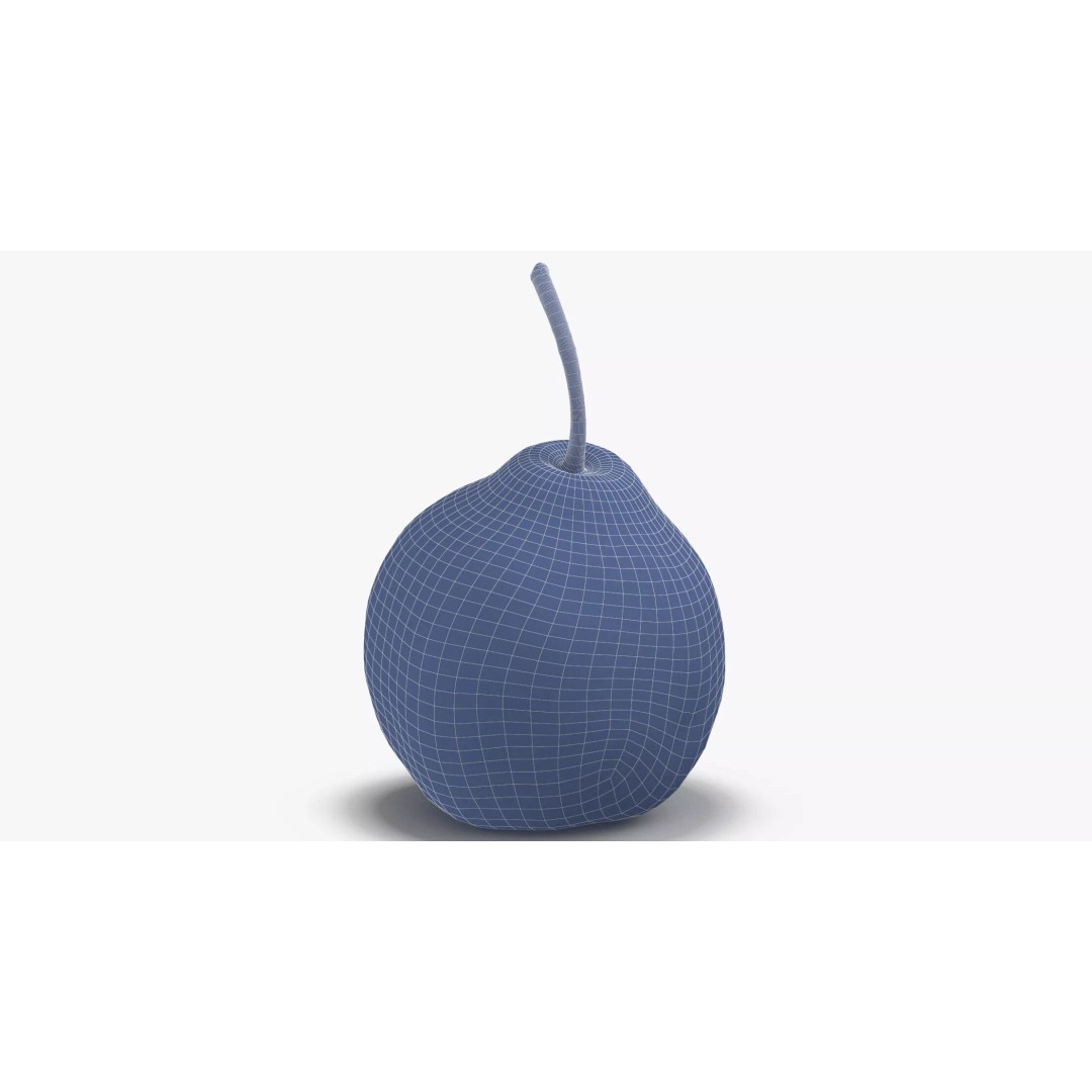 Pear 3D Model – Photorealistic Fruit Asset, OBJ, FBX, V-Ray - View 12