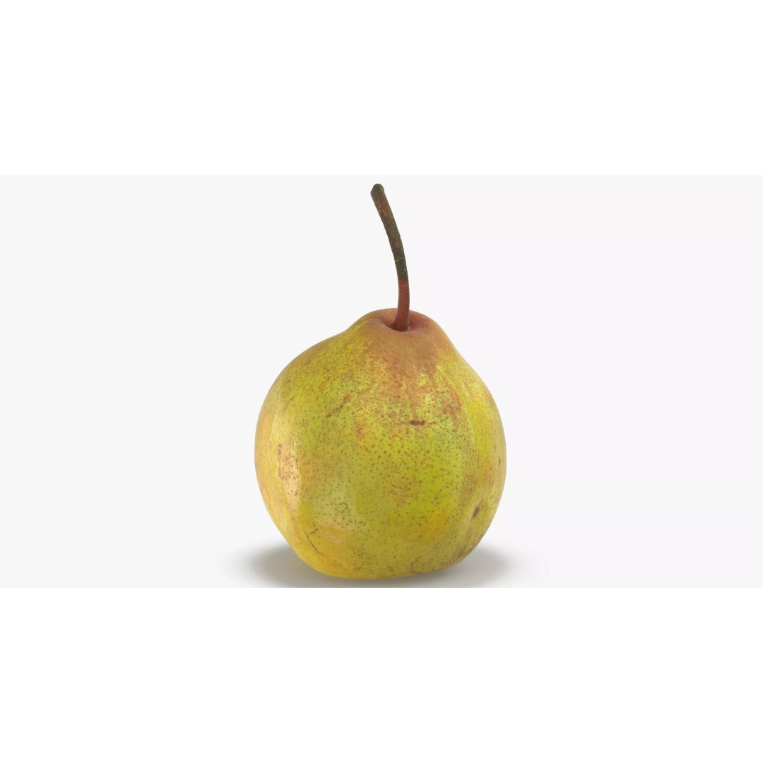 Pear 3D Model – Photorealistic Fruit Asset, OBJ, FBX, V-Ray - View 3