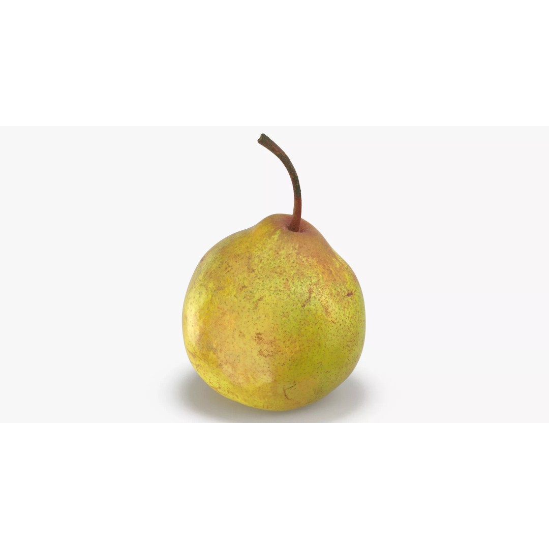 Pear 3D Model – Photorealistic Fruit Asset, OBJ, FBX, V-Ray - View 5