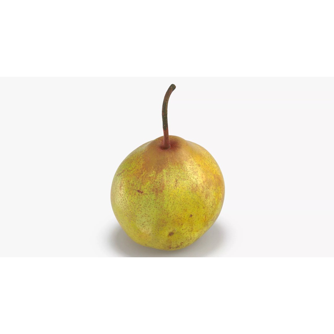 Pear 3D Model – Photorealistic Fruit Asset, OBJ, FBX, V-Ray - View 6
