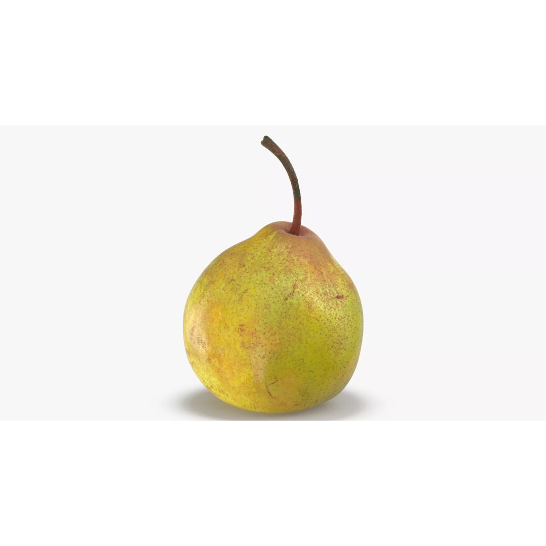 Pear 3D Model – Photorealistic Fruit Asset, OBJ, FBX, V-Ray - View 7