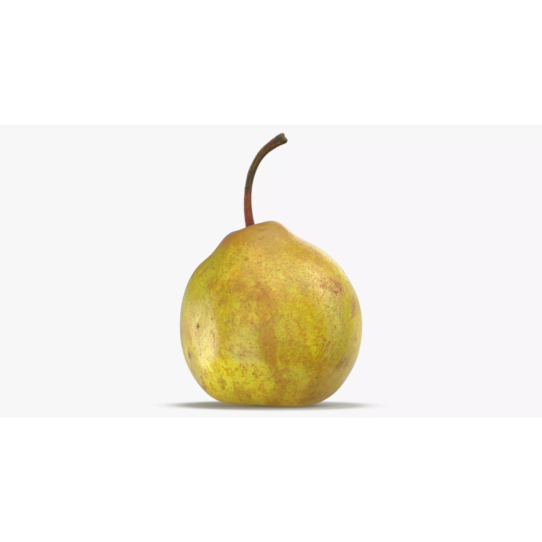 Pear 3D Model – Photorealistic Fruit Asset, OBJ, FBX, V-Ray - View 8
