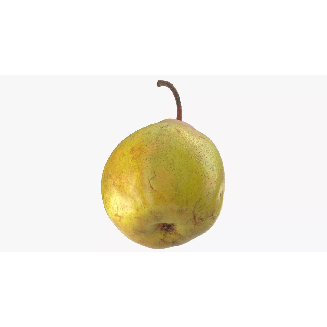 Pear 3D Model – Photorealistic Fruit Asset, OBJ, FBX, V-Ray - View 9