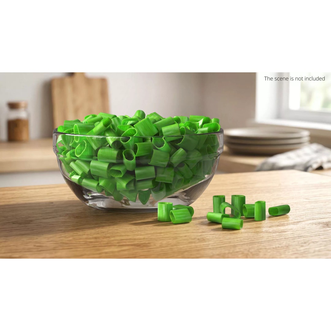 Green Onion Rings 3D Model – PBR Textured Culinary Asset, FBX - View 2