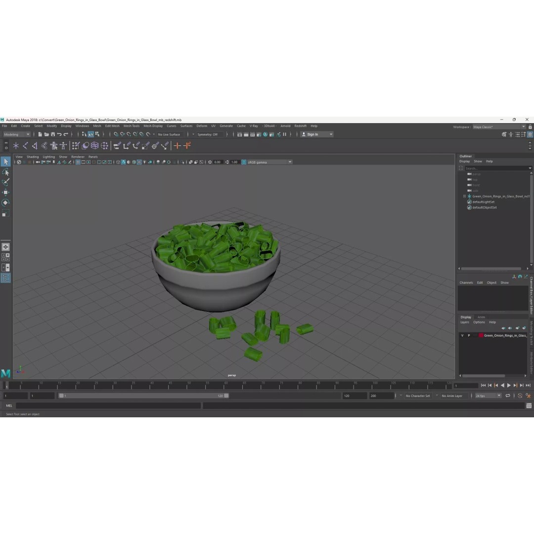 Green Onion Rings 3D Model – PBR Textured Culinary Asset, FBX - View 20