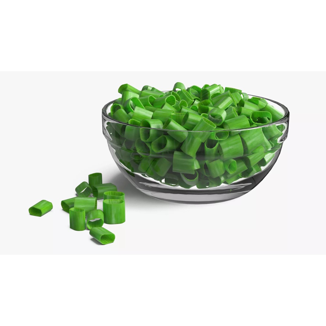 Green Onion Rings 3D Model – PBR Textured Culinary Asset, FBX - View 3
