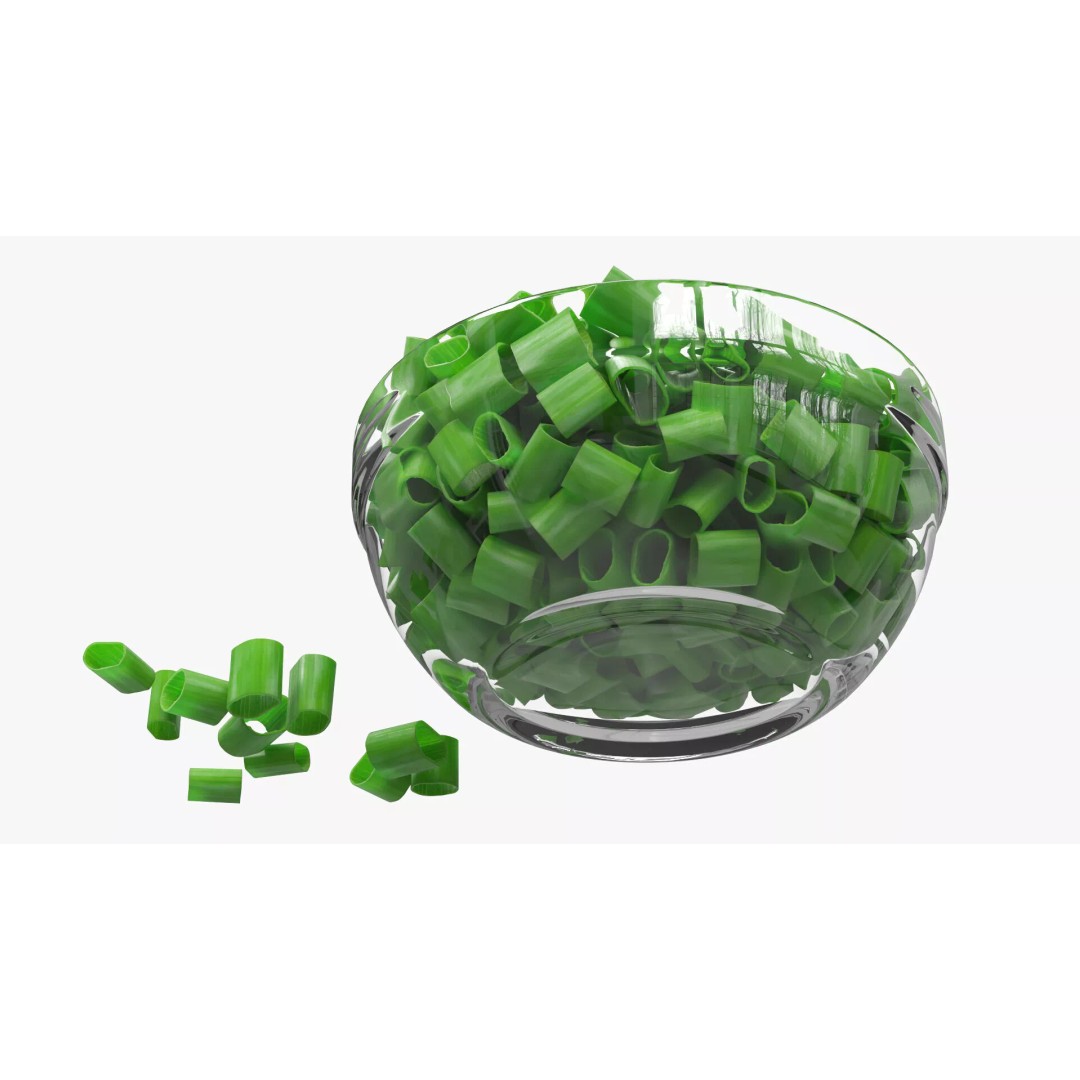 Green Onion Rings 3D Model – PBR Textured Culinary Asset, FBX - View 6