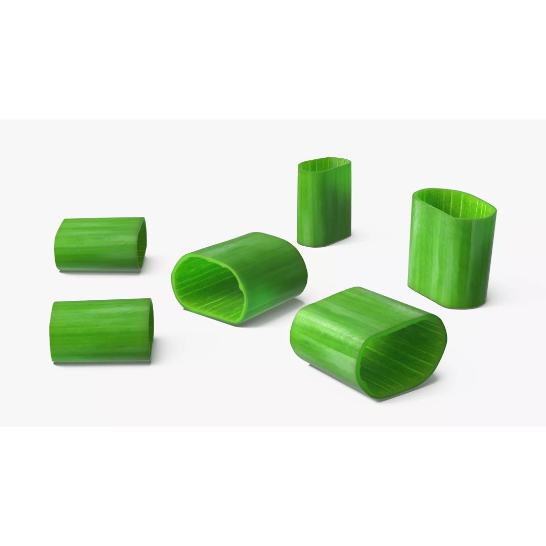 Green Onion Rings 3D Model – PBR Textured Culinary Asset, FBX - View 9