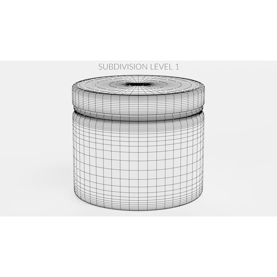 Fat Burner 3D Model – Low Poly Supplement Container with PBR Textures - View 10