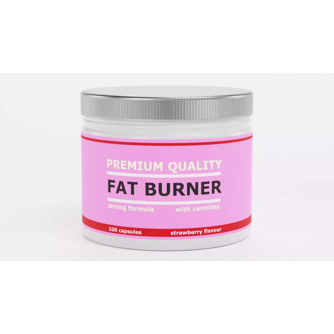 Fat Burner 3D Model – Low Poly Supplement Container with PBR Textures - View 2