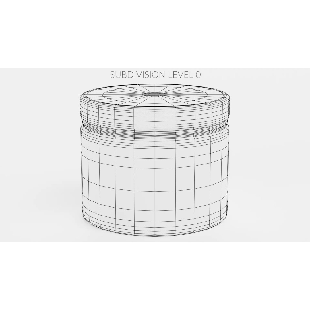 Fat Burner 3D Model – Low Poly Supplement Container with PBR Textures - View 9