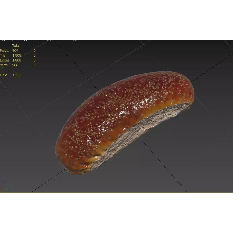 Sandwich Bread 3D Model – Low Poly Game Asset, FBX, PBR Textures - View 4