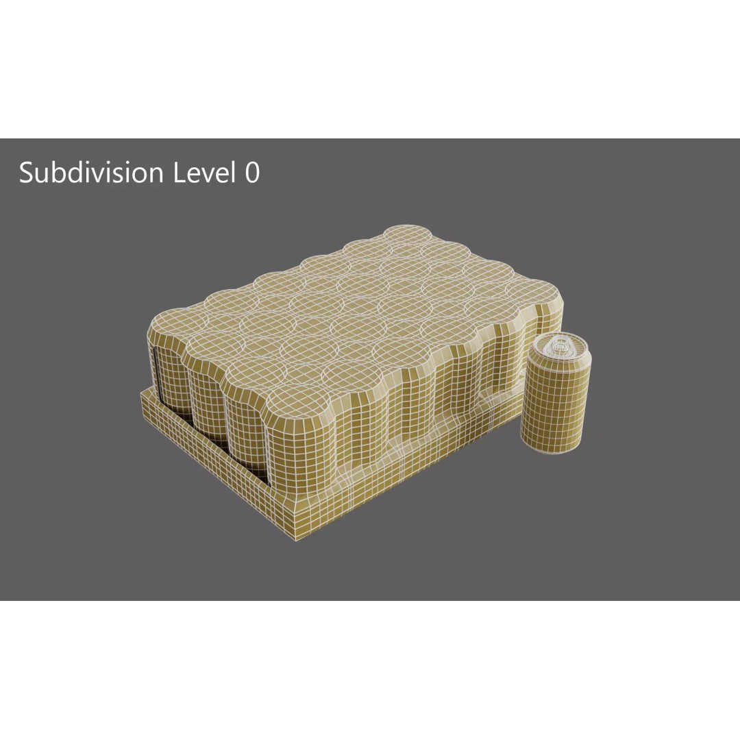 Wooden Pallet 3D Model – PBR Soda Cans Cargo Asset, FBX, Blender - View 13