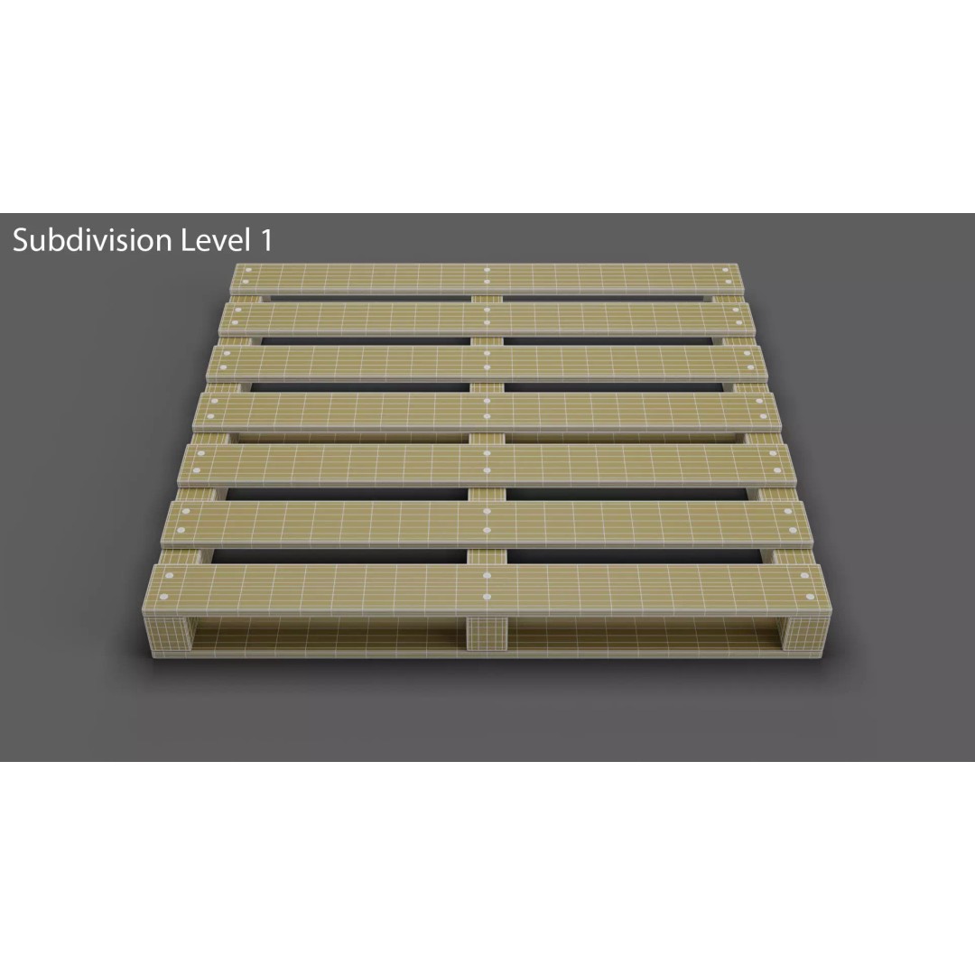 Wooden Pallet 3D Model – PBR Soda Cans Cargo Asset, FBX, Blender - View 16