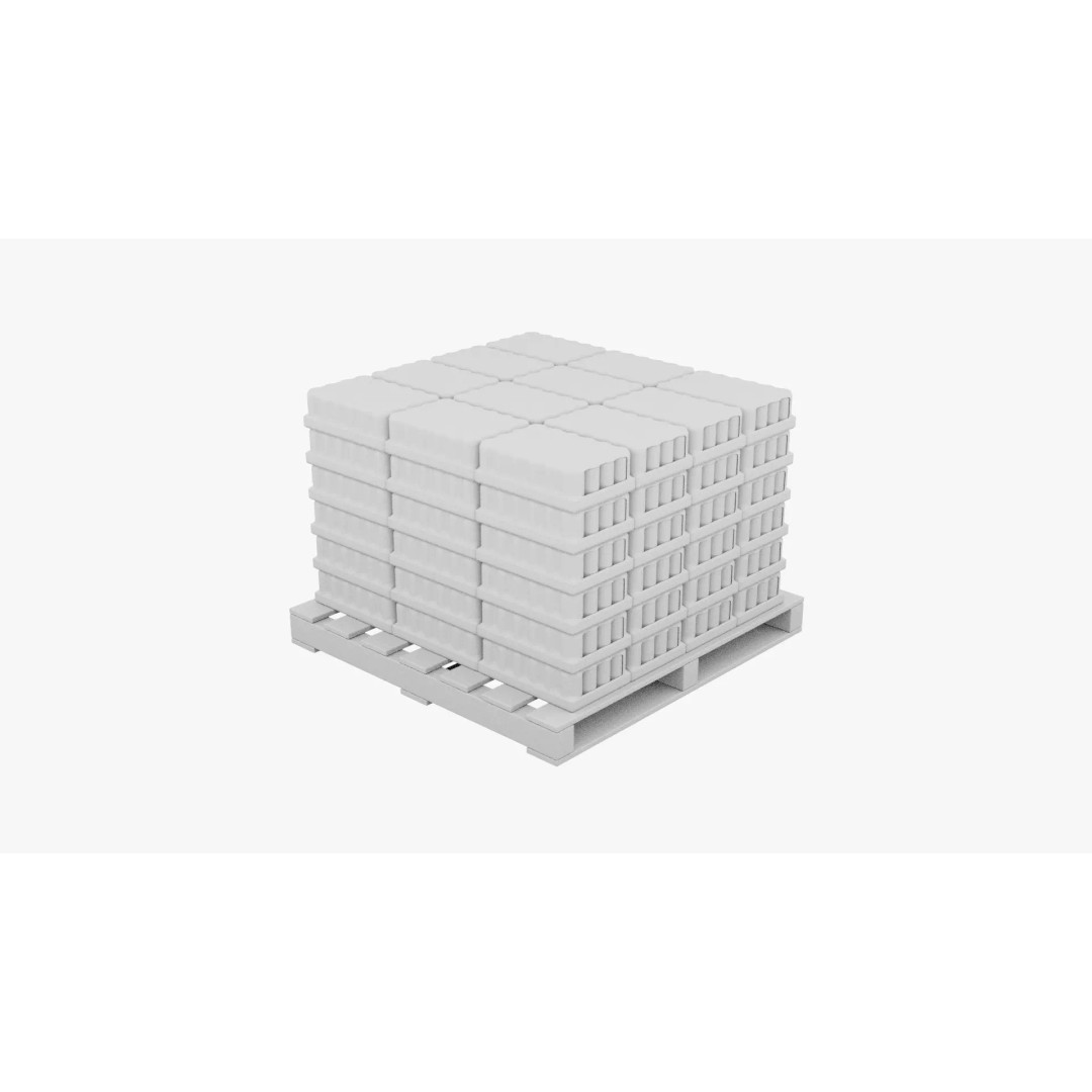 Wooden Pallet 3D Model – PBR Soda Cans Cargo Asset, FBX, Blender - View 8