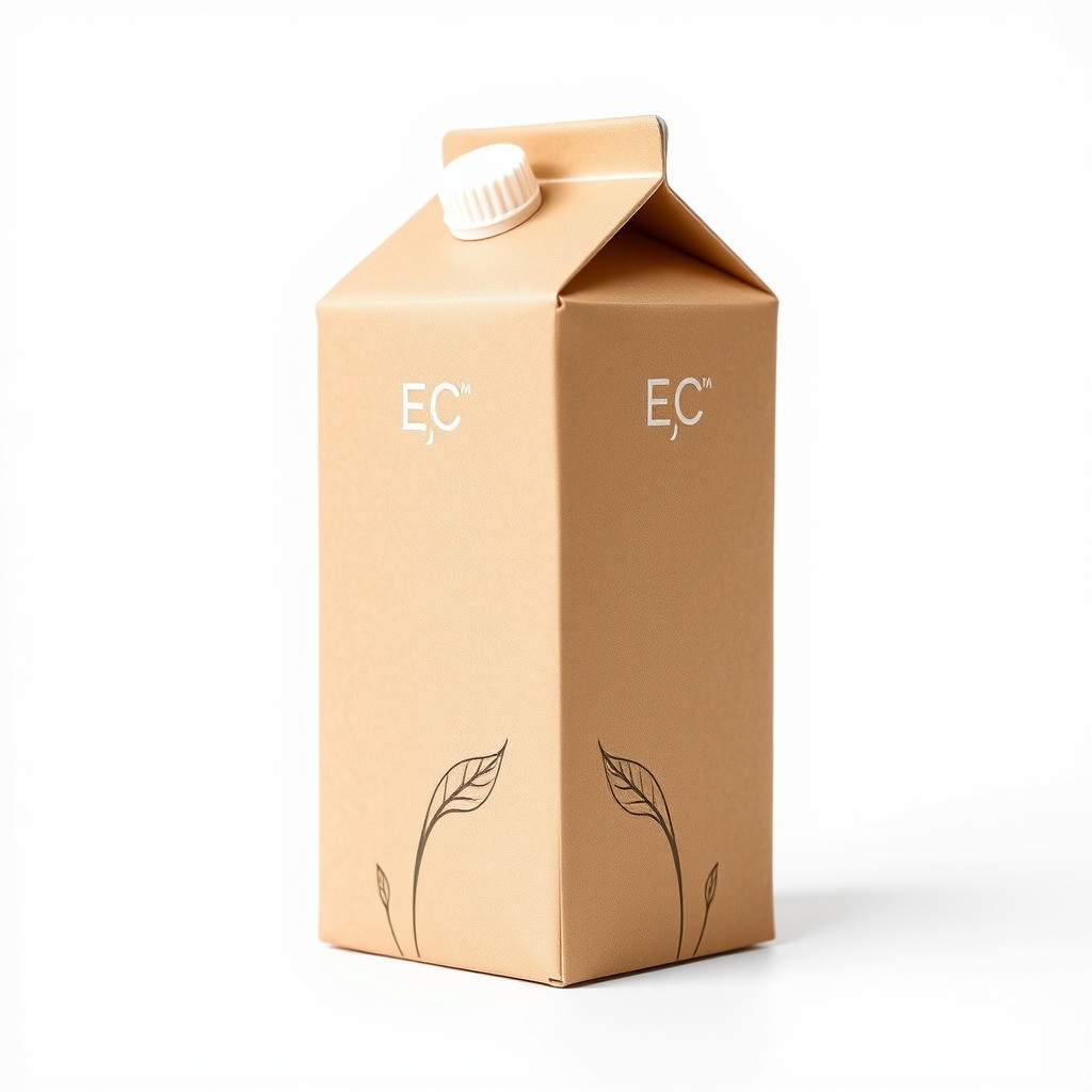 Cardboard Milk Carton 3D Model – Low Poly PBR Asset, FBX - View 5