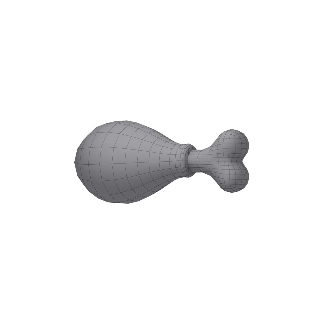 Chicken Leg 3D Model – Cartoon Style, PBR Textures, STL for 3D Printing - View 9