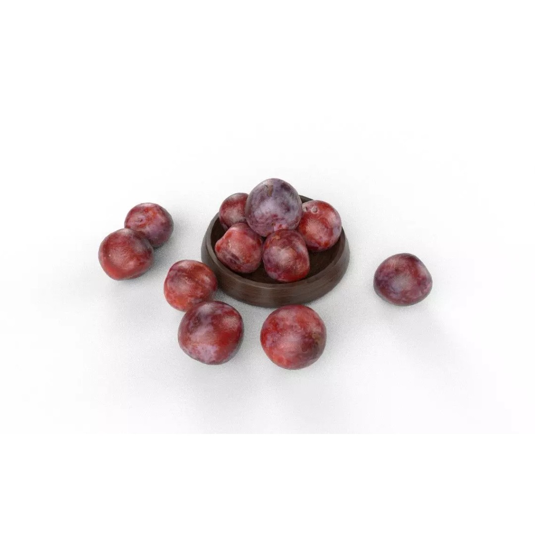Plum 3D Model – Low Poly Game Asset, FBX & OBJ Formats