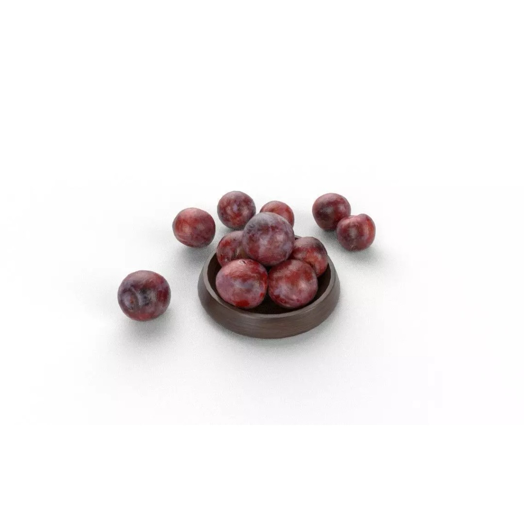 Plum 3D Model – Low Poly Game Asset, FBX & OBJ Formats - View 2