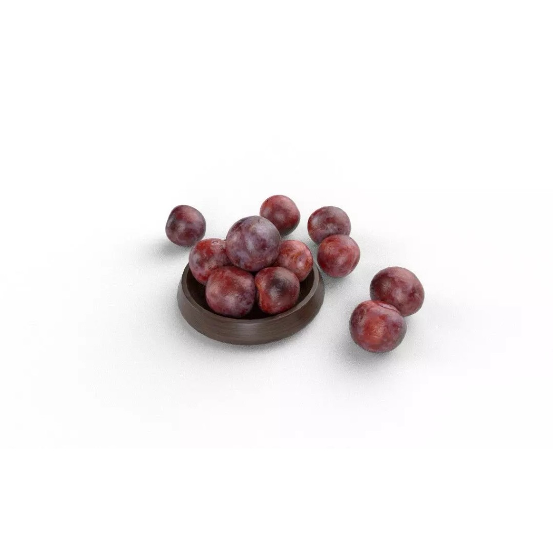 Plum 3D Model – Low Poly Game Asset, FBX & OBJ Formats - View 5